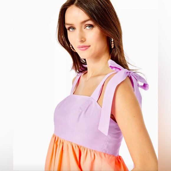 Lilly Pulitzer Tops - Lilly Pulitzer | Anlee Cotton Top, Purple Iris Bellini (12)